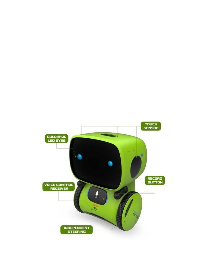 Kids Smart Robot Toys, Children Interactive Intelligent with Voice Controlled Touch Sensor, Singing, Dancing, Recording, Repeat, Birthday, Gifts for Boys and Girls Ages 3-9 Years