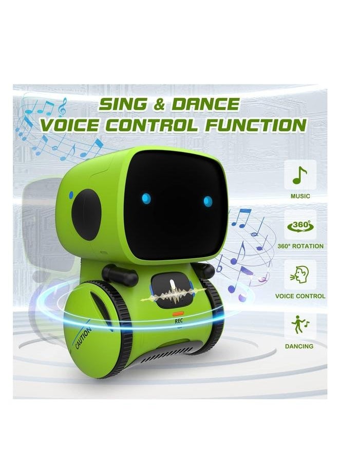 Kids Smart Robot Toys, Children Interactive Intelligent with Voice Controlled Touch Sensor, Singing, Dancing, Recording, Repeat, Birthday, Gifts for Boys and Girls Ages 3-9 Years