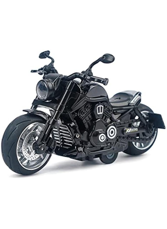 Pull Back Motorcycle Toys - Toy Motorcycle with Flashing Light up and Sounds for Aged 3+ Kids  Birthday Gifts. (Black)