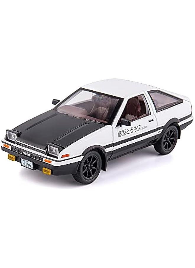 1/24 AE86 Initial D Model Car Big Toy Car, Zinc Alloy Pull Back Toy Car with Sound and Light for Kids Boy Girl Gift (Black)