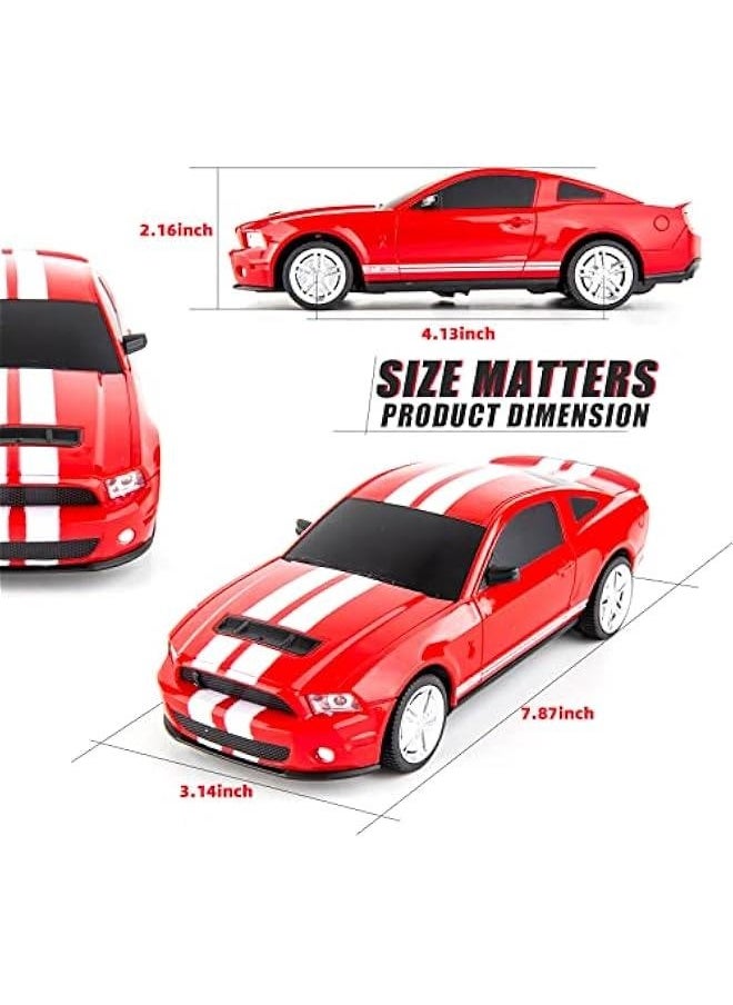 Remote Control 1/24 Ford Mustang Shelby GT500 RC Model Car, Toys for Kids and Adults Red