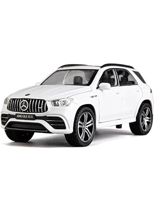 Benz GLE63S AMG Model Car 1/32 Alloy Diecast Pull Back Toy Car with Light and Sound Model Vehicle for Boys Girls Gift(White)