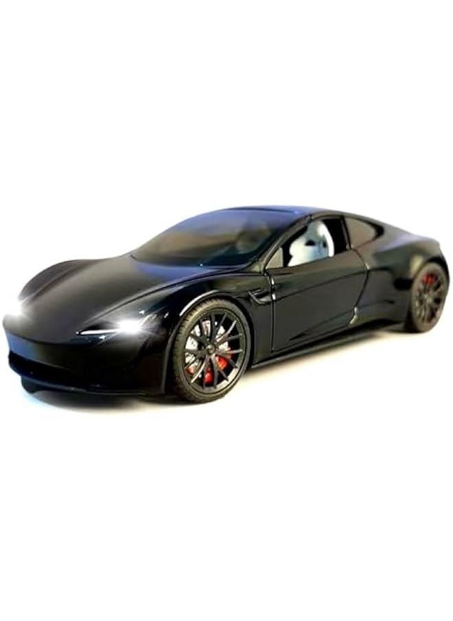 1:24 Scale Roadster Alloy Car Model Diecast Toy Vehicles for Kids, car Model, Alloy Car Toy,with Lights and Music,Gifts for Boys and Girls. (Black)