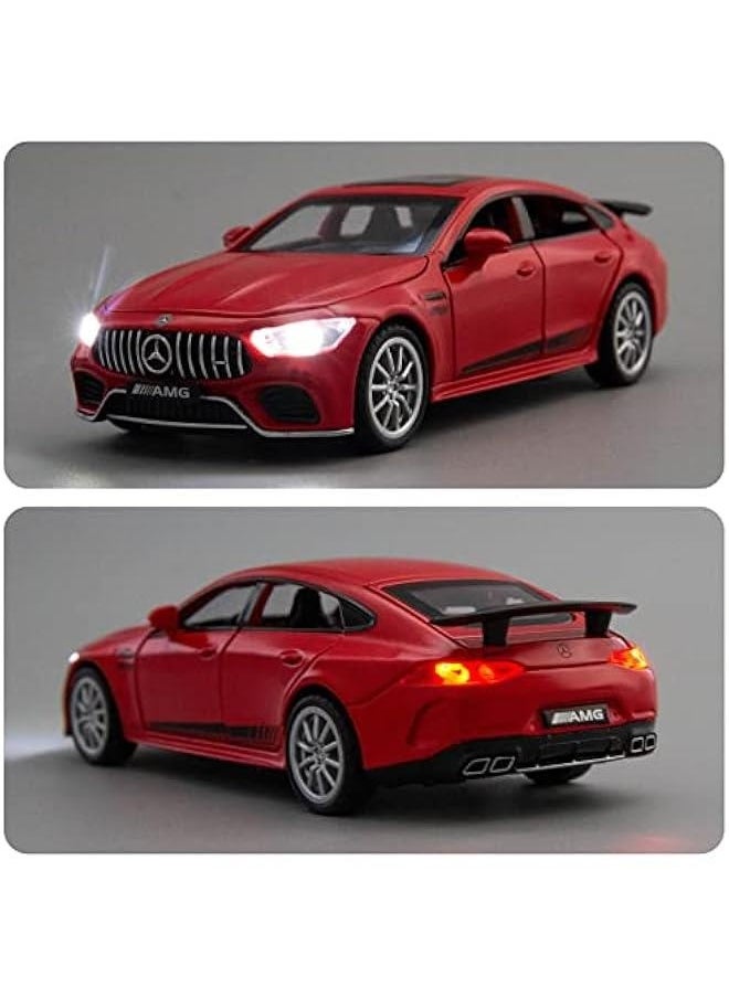 1/32 Benz AMG GT63 Model Car Zinc Alloy Diecast Collectible Toy Car Pull Back with Light and Sound Toy Vehicle for 3+ Years Old Kids(Red)