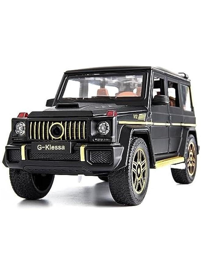 1/24 Benz G63 AMG Model Car, Zinc Alloy Pull Back Toy car with Sound and Light for Kids Boy Girl Gift(Black)