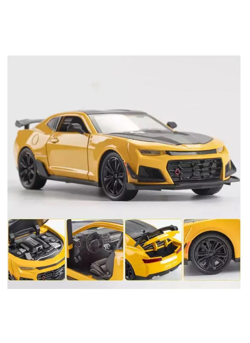 1:24 scale Die cast metal car with Simulation Sound,Light,Pullback Action and Opening Doors and hood