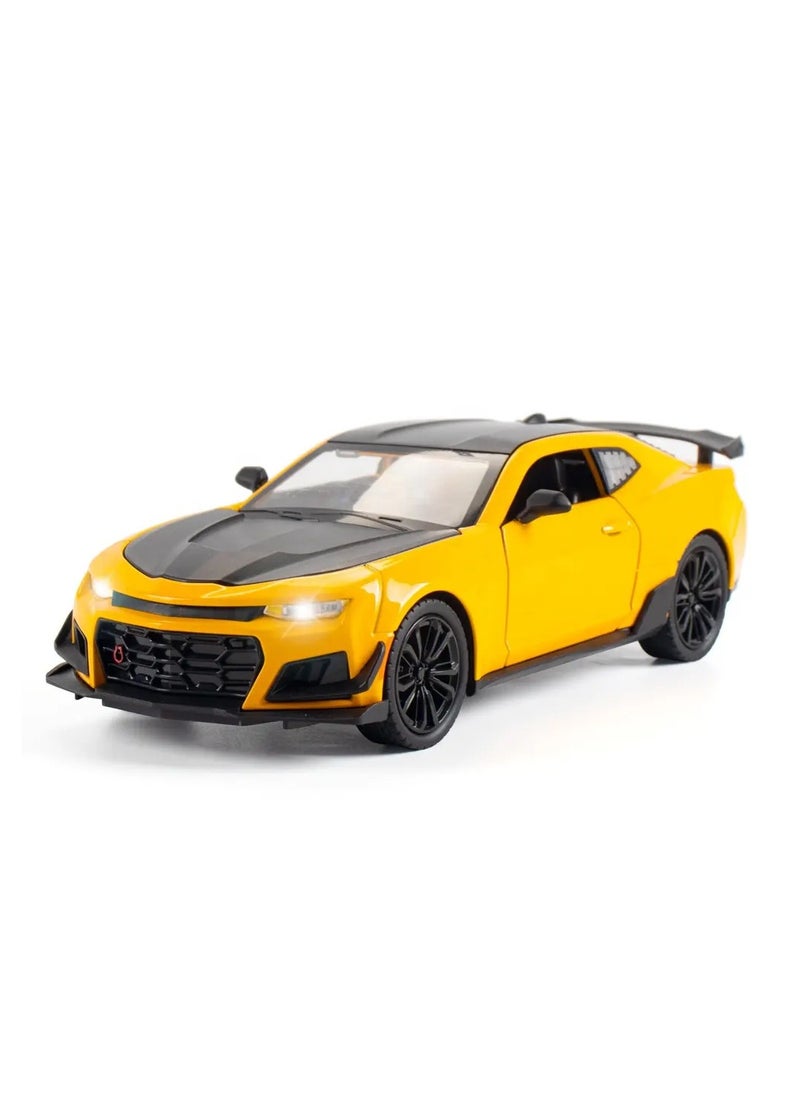 1:24 scale Die cast metal car with Simulation Sound,Light,Pullback Action and Opening Doors and hood