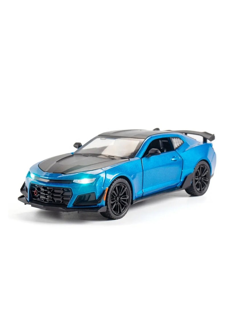 1:24 scale Die cast metal car with Simulation Sound,Light,Pullback Action and Opening Doors and hood