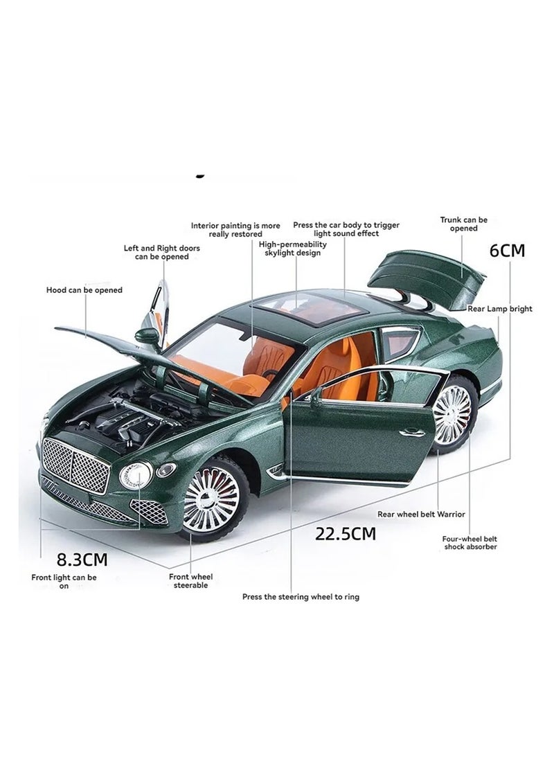 1:24 Scale Die-Cast Luxury Car Model with Lights, Sound & Pullback Action