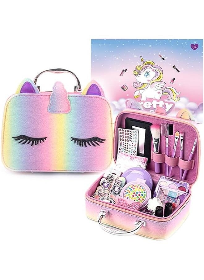 40 Pcs Kids Makeup Kit for Girls - Real Washable Non Toxic Make Up Kits for Girls Ages 6-12 - Girls Makeup Set Gift for , Birthday  Other Occasions - Beginners Makeup Kit for Girls