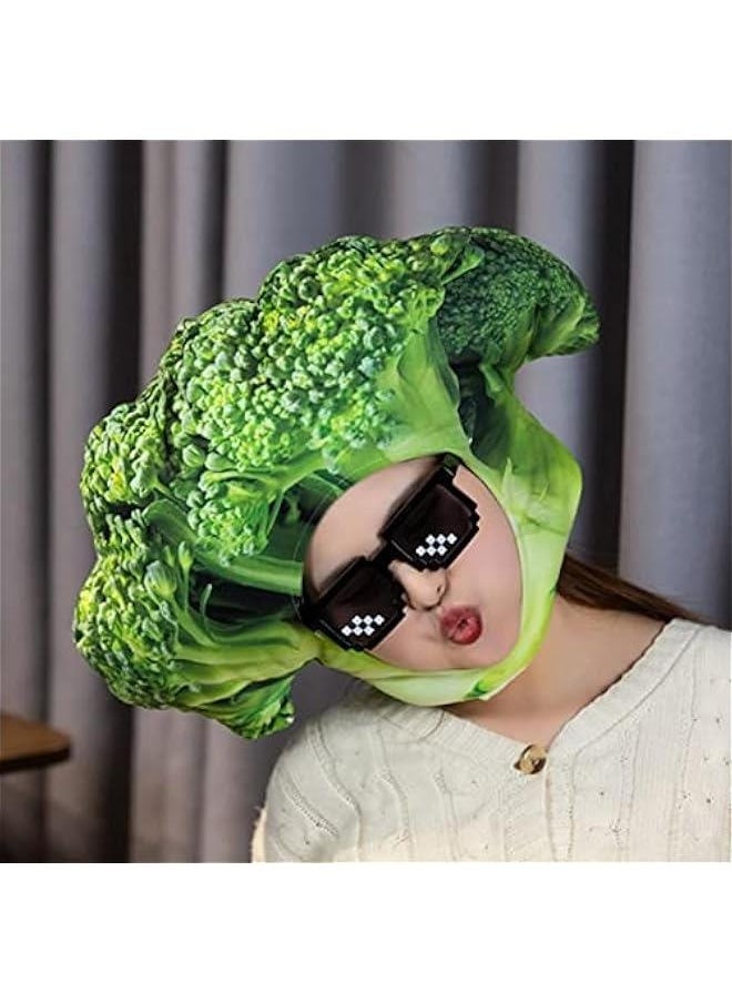 2023 Realistic Cabbage,Broccoli,Corn Hat Cap Plush Vegetable Dress Up Mask for   Party Costume Props