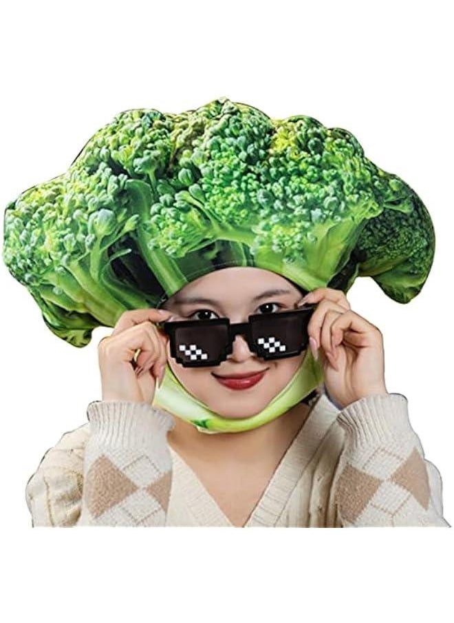 2023 Realistic Cabbage,Broccoli,Corn Hat Cap Plush Vegetable Dress Up Mask for   Party Costume Props