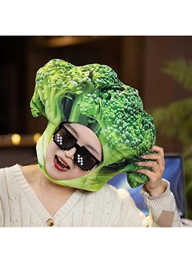 2023 Realistic Cabbage,Broccoli,Corn Hat Cap Plush Vegetable Dress Up Mask for   Party Costume Props