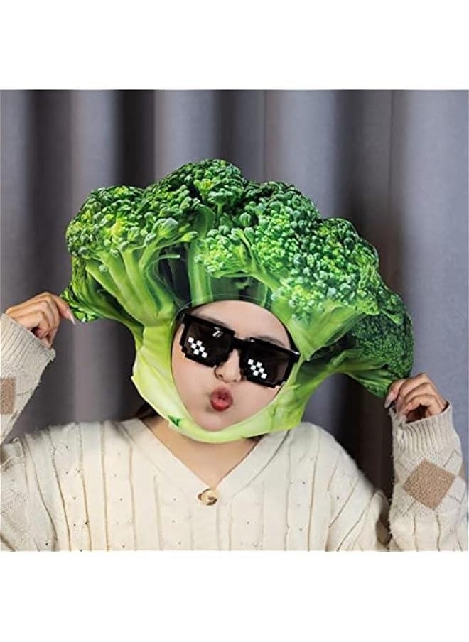 2023 Realistic Cabbage,Broccoli,Corn Hat Cap Plush Vegetable Dress Up Mask for   Party Costume Props