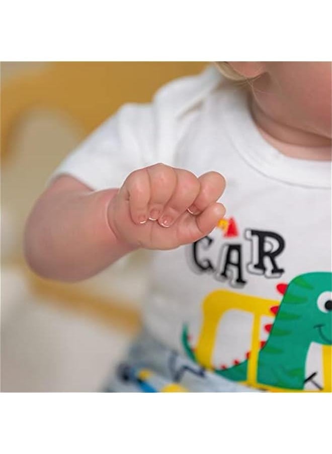 24 Inch 3-6 Month Real Baby Size Rooted Blond Hair Green Dino Rare Alive Newborn Toddler Dolls in Boy Reborn Baby Doll Look Realistic Crafted in Cuddly Soft Body