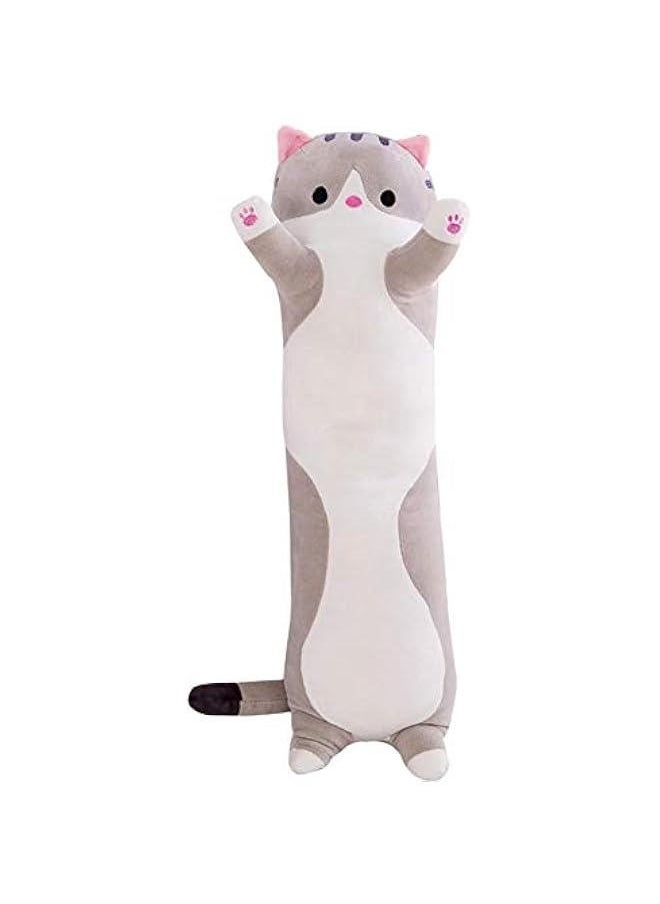 JZENZERO Plus Doll Toy Cat, Stuffed Toys Long Cotton Cute Cat Shape Doll Comfort Plush Toy Soft Sleeping Pillow