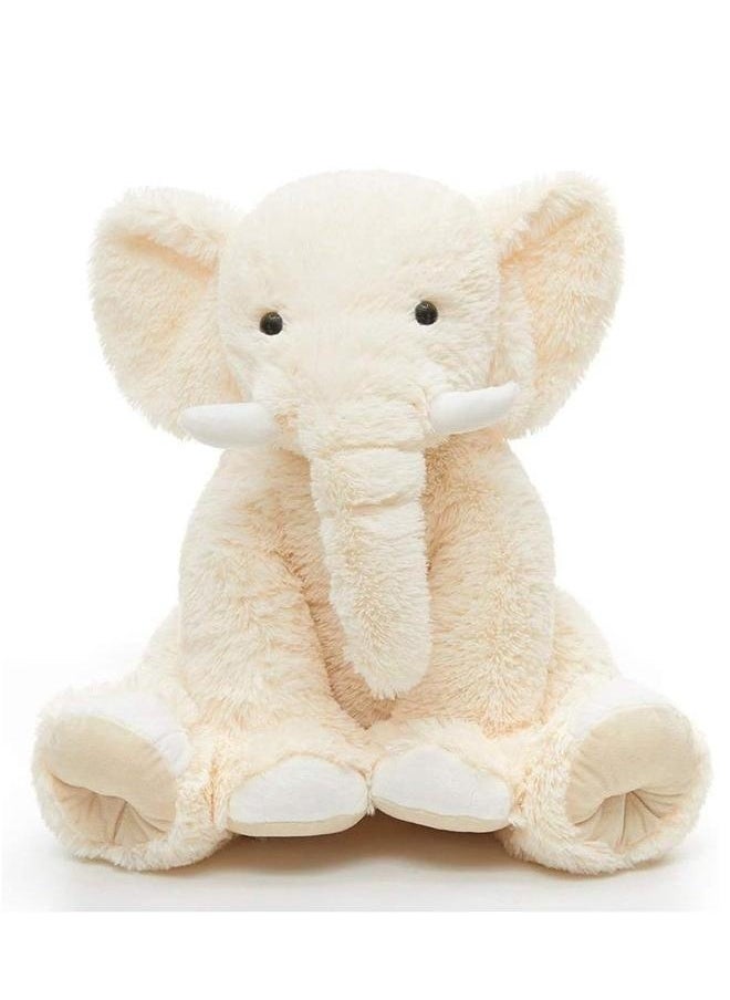 Elephant Plush Pillow, 45cm Stuffed Body Realistic Cute Co-sleeping Toy, Soft Backrest for Home Decor