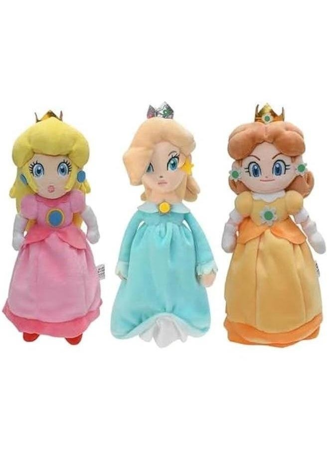 Super Star Collection Princess Peach Plush Toy Rosalina  Daisy Stuffed 10.2/26cm (Pink Yellow and Blue)