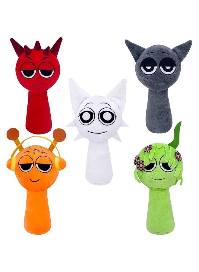 Sprunki Plush, Sprunki Game Plush, Wenda Sprunki, Sprunki Gray, for Kids (Sprunki-5pcs)