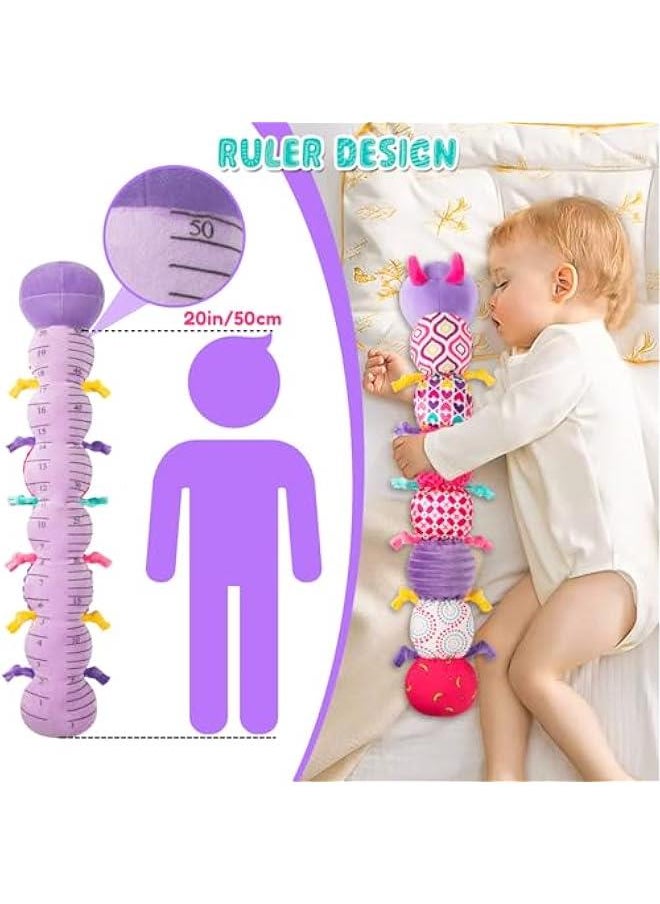 Baby Stuffed Animal Toys for 0-6 6-12 Months, Baby Musical Caterpillar Tummy Time Toys for Babies 3 6 9 12 18 Months, Newborn Infant Sensory Toys Gifts for 1 2 Year Old Boys Girls