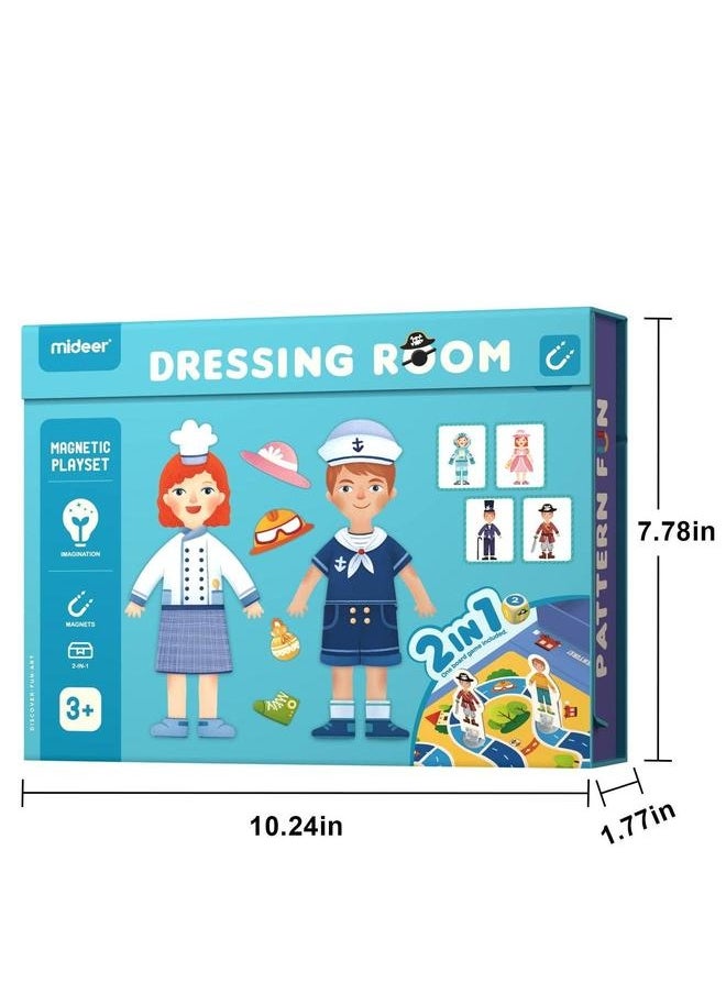 Magnetic Toys, Board Games for Kids, Puzzles Toys Preschool Education, Mix and Match Costume Dress Up Pretend Play Set with Storage Case, Multifunctional Packing Design (50 pcs)