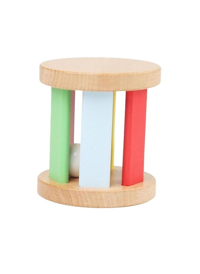 Rattle The Bell Roller Hand Eye Coordination Grasp Toy Wooden Rolling for Baby Boys Girls