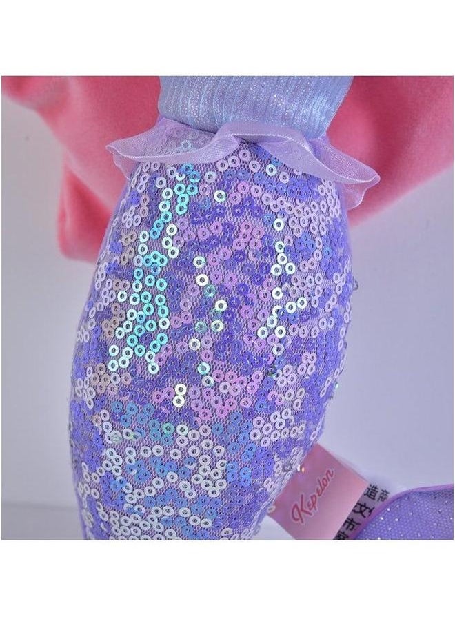 Cute little mermaid plush doll soft throw pillow toy animal