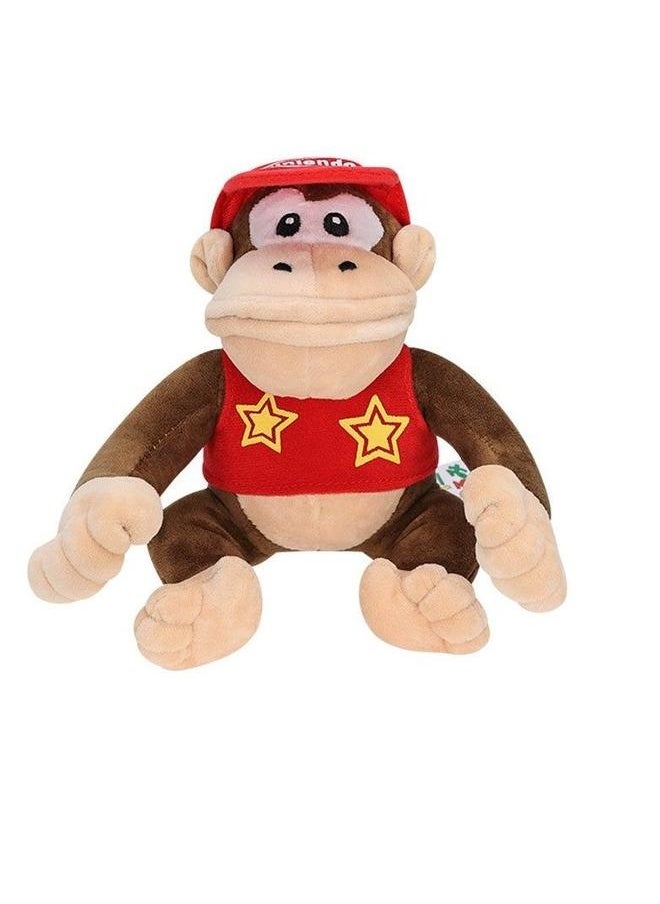 Mario classic cartoon game peripheral small long-tailed monkey plush toy stuffed animal (20 cm)
