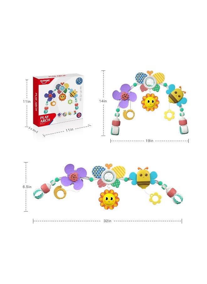 Baby Play Arch Crib Toys, Activity Arch Toy, Crib Mobile for Pack Play, Mobile for Bassinet, Crib Toys for Babies Boys Girls Pram Activity Toys for Indoor and Outdoor for Toddler 0-24 Month