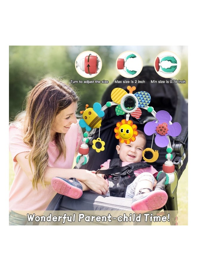 Baby Play Arch Crib Toys, Activity Arch Toy, Crib Mobile for Pack Play, Mobile for Bassinet, Crib Toys for Babies Boys Girls Pram Activity Toys for Indoor and Outdoor for Toddler 0-24 Month
