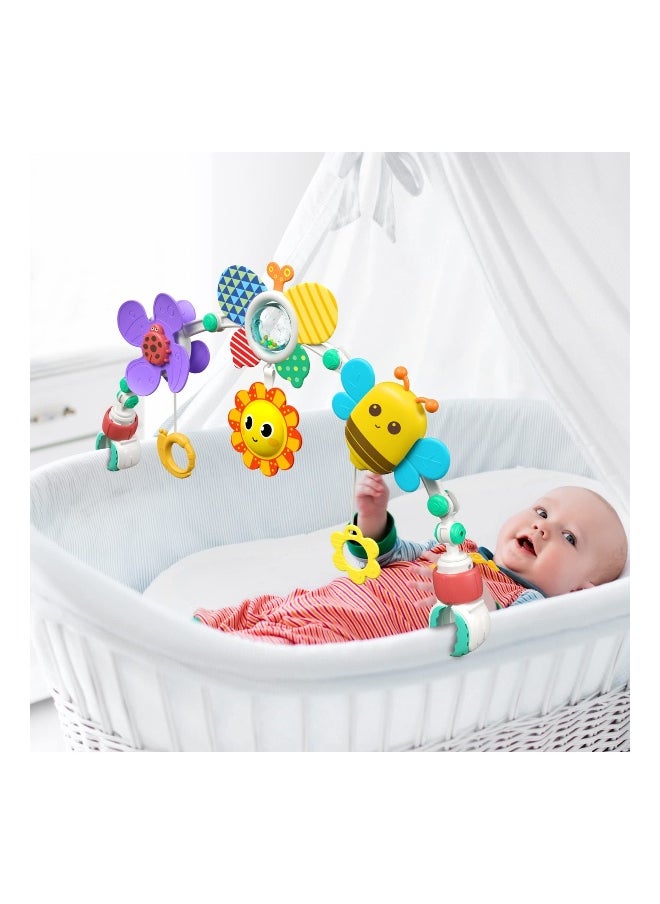 Baby Play Arch Crib Toys, Activity Arch Toy, Crib Mobile for Pack Play, Mobile for Bassinet, Crib Toys for Babies Boys Girls Pram Activity Toys for Indoor and Outdoor for Toddler 0-24 Month