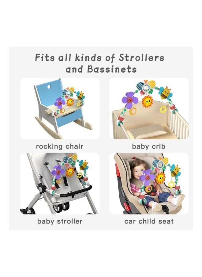 Baby Play Arch Crib Toys, Activity Arch Toy, Crib Mobile for Pack Play, Mobile for Bassinet, Crib Toys for Babies Boys Girls Pram Activity Toys for Indoor and Outdoor for Toddler 0-24 Month