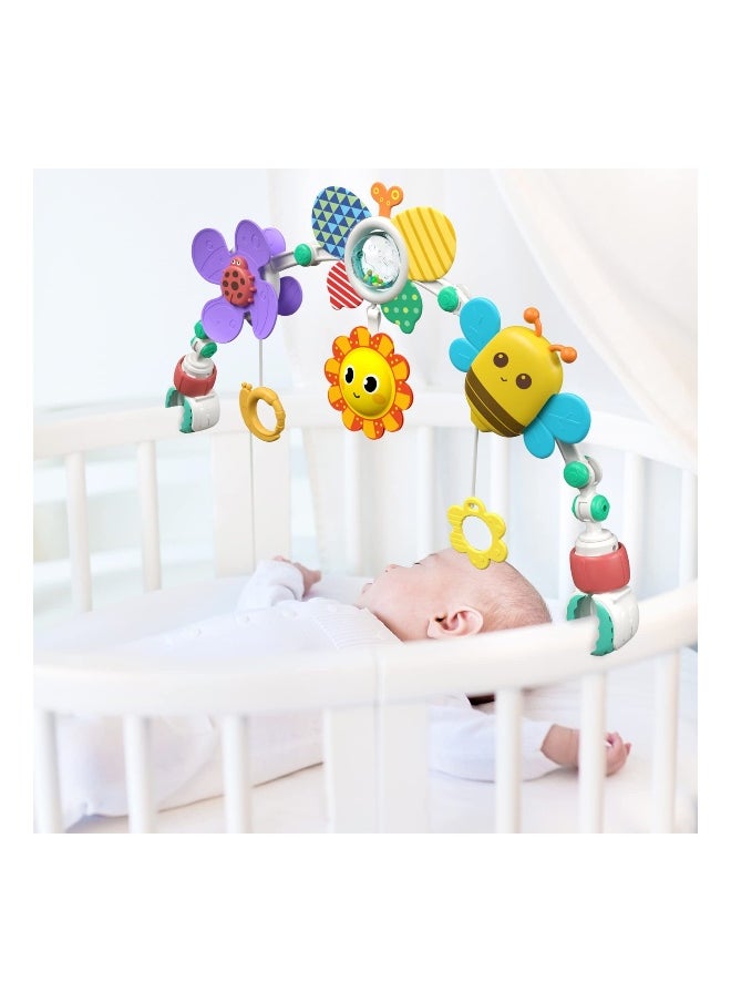 Baby Play Arch Crib Toys, Activity Arch Toy, Crib Mobile for Pack Play, Mobile for Bassinet, Crib Toys for Babies Boys Girls Pram Activity Toys for Indoor and Outdoor for Toddler 0-24 Month