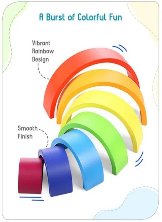 Babyhug Rainbow Nesting Stacker 7 Pieces +6 M