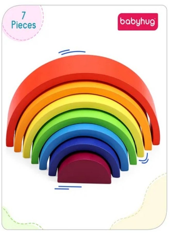 Babyhug Rainbow Nesting Stacker 7 Pieces +6 M