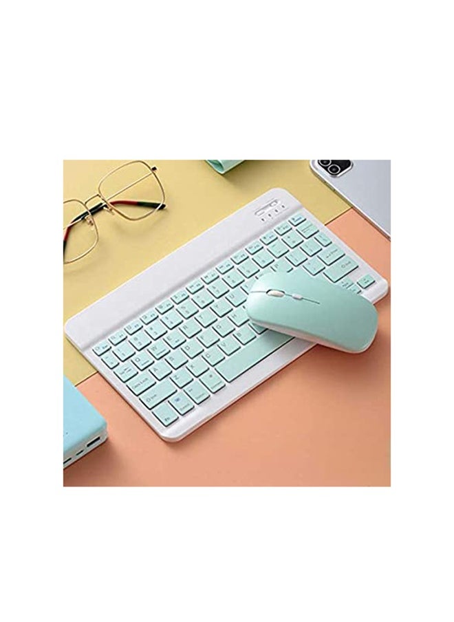 Wireless Bluetooth Three System Universal Mobilephone and Tablet Keyboard with Mouse Set - English Pink