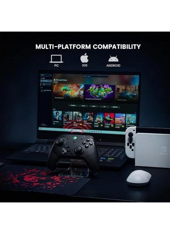 T4 Cyclone Pro Wireless Pro Controller for Switch/Lite/OLED, Hall Effect Controller (No Drifting) for Windows PC, macOS, Steam Deck, Android  iOS