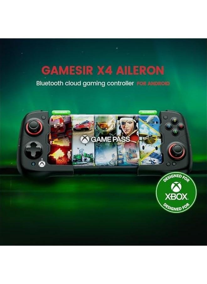 X4 Aileron Bluetooth Controller for Android,Mobile Gaming Controller with Hall Effect Joysticks, Play Xbox, Call of Duty, Fortnite  More - Officially Licensed