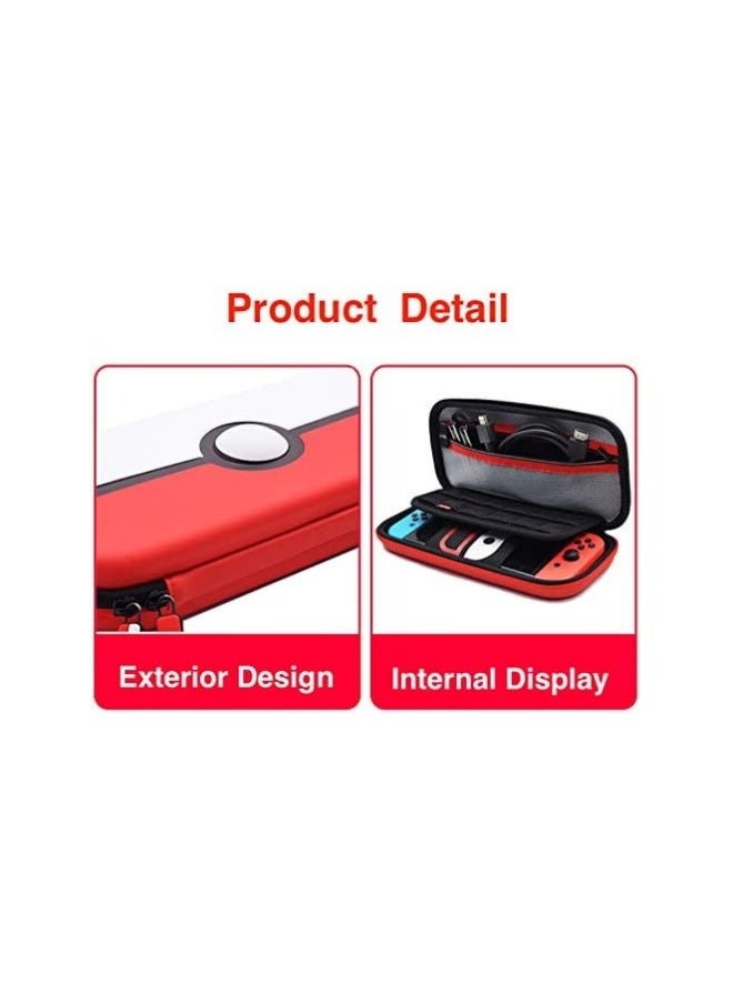 Carrying Case for Nintendo Switch, Pokémon Travel Case Protective Hard Case for Nintendo Switch Console and Accessories