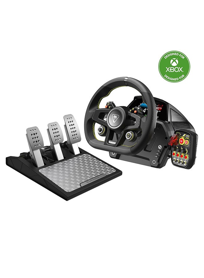 Turtle Beach VelocityOne Race Wheel & Pedal System Licensed for Xbox Series X|S, Xbox One, Windows PCs – 7.2Nm Direct Drive Force Feedback, 3 Pedals & Magnetic Paddle Shifters, Hall Effect Sensors