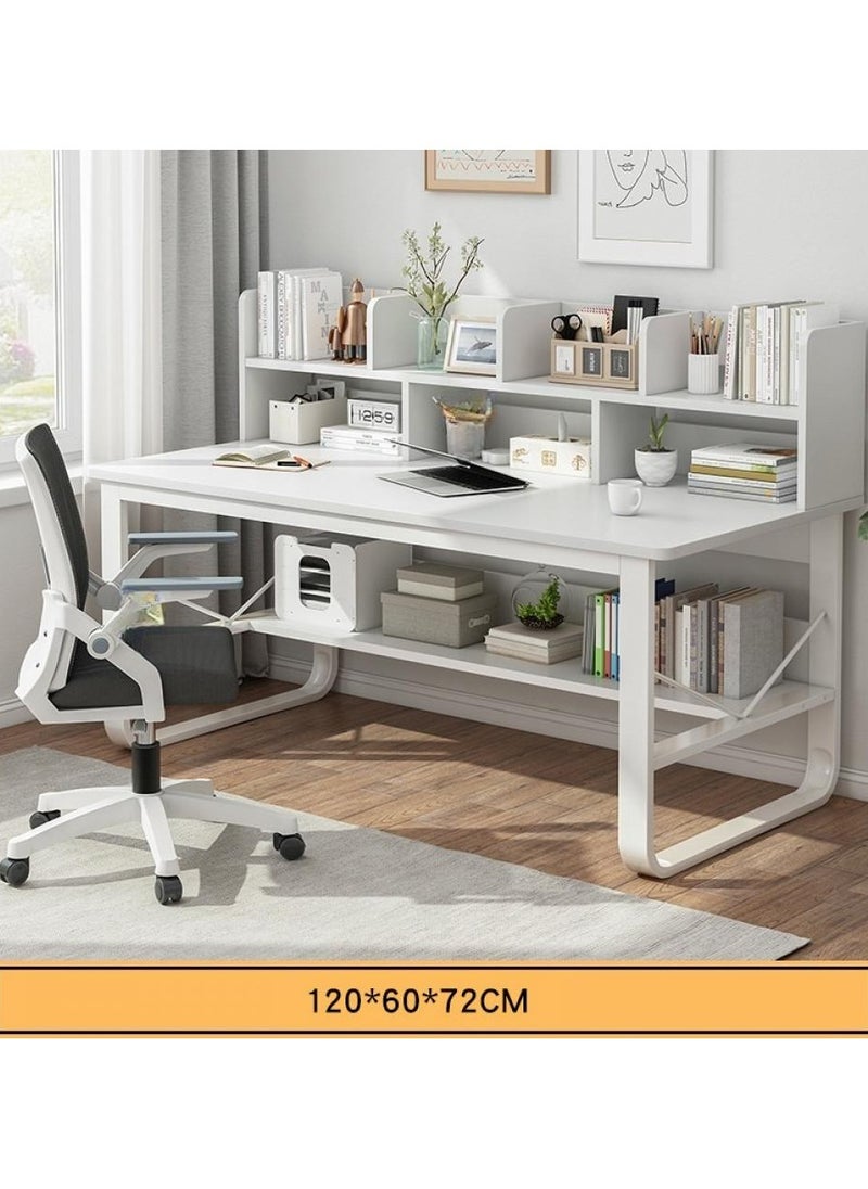 140 cm Home Office Desk with Storage （white-140*60cm）