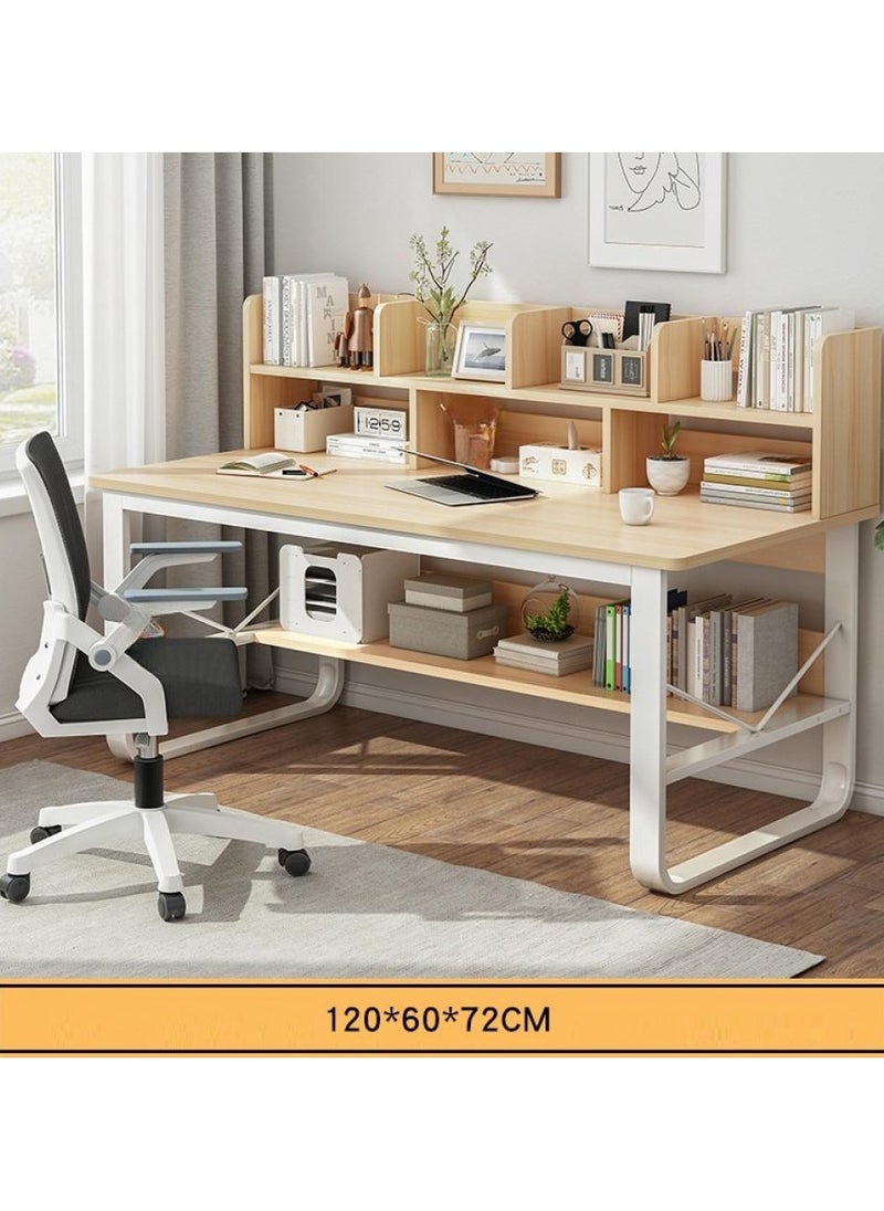 120 cm Home Office Desk with Storage （wood color-120*60cm）