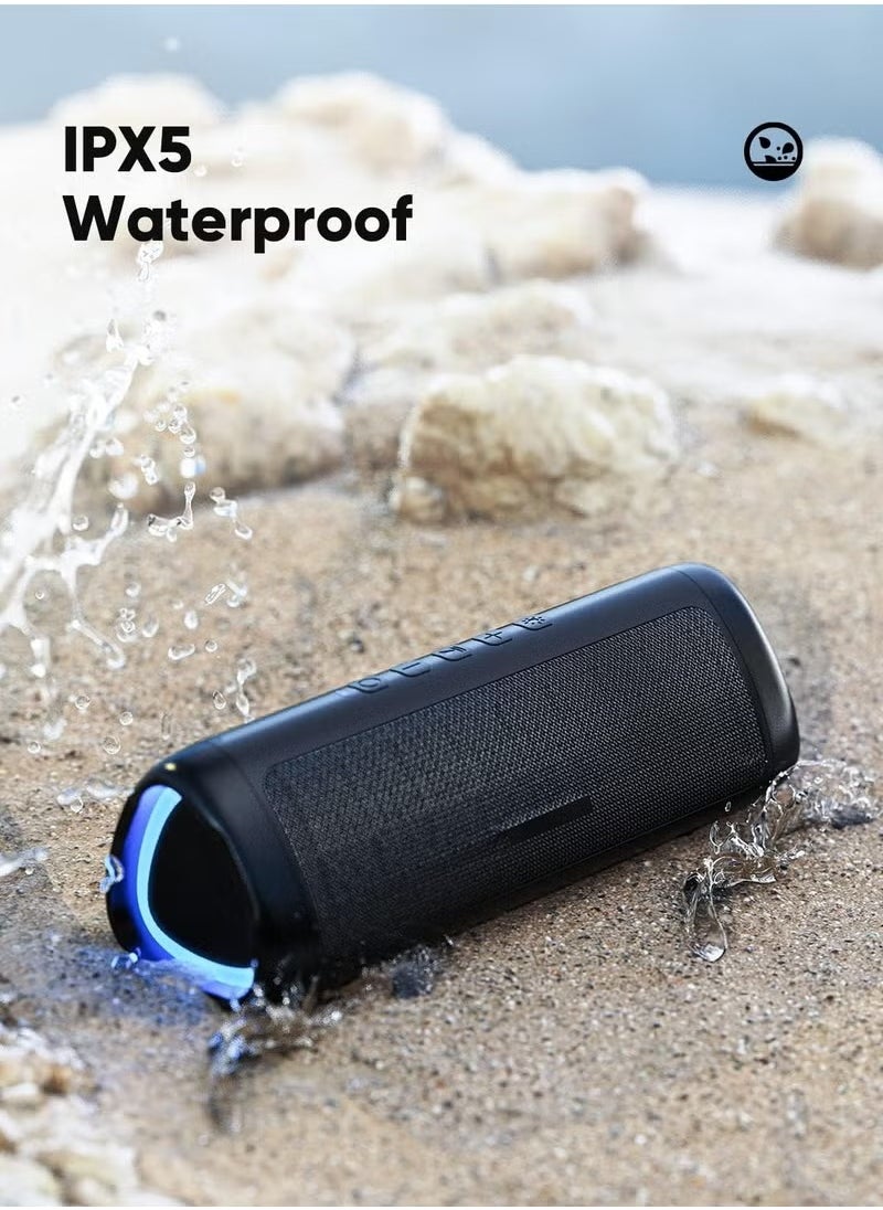 Bluetooth Speaker, IPX5 Waterproof Speaker with HD Sound, TWS Pairing, BT5.3, Portable Wireless Speakers for Home,Party,Outdoor,Beach, Electronic Gadgets, Birthday Gift (Black)