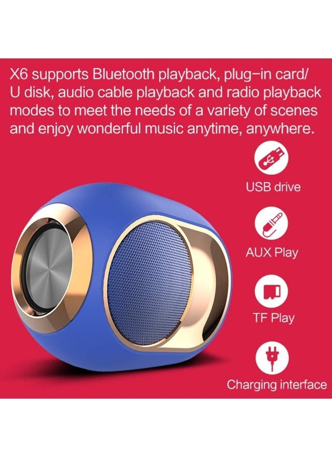 Bluetooth Speakers, Portable Wireless Speaker with Stereo Sound  Hi-Fi TWS, 1200mAh 8H Music Player, Mini Subwoofer Support U Disk/Fm Radio/Aux/Tf Card, Bluetooth Speaker for Party Home Beach