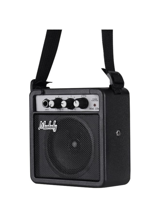 Guitar Amplifier Speaker With Volume Adjustment Black