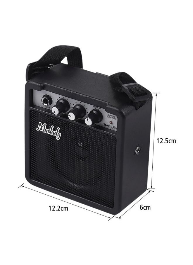 Guitar Amplifier Speaker With Volume Adjustment Black
