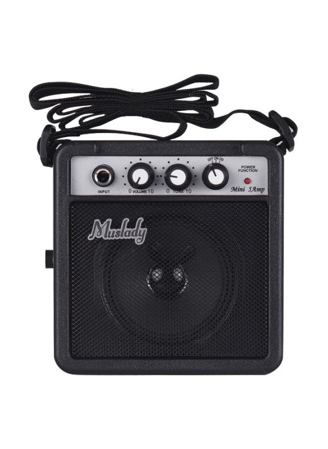 Guitar Amplifier Speaker With Volume Adjustment Black