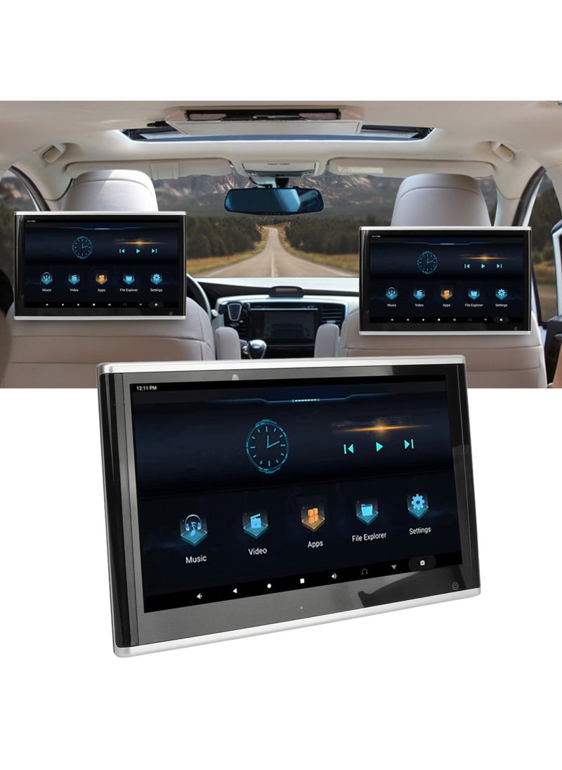 Car Headrest Monitor 13.3 Touchscreen for Android 9.0 4GB RAM 64GB ROM 1920 X 1080 4K 1080P Video with LED Ambient Light