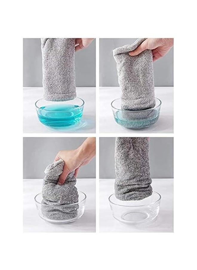 Monond Birsppy Large Size Microfiber Hair Towel Wrap, Super Absorbent Quick Drying Hair Turbans with on, for Drying Curly, Long  Thick Hair(2 Packs, 27 13)