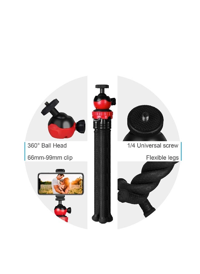 Mobile Phone Tripod, Portable Flexible Tripod, Flexible Smart Phone/Camera Tripod, Mini Video Blog Tripod, With Wireless Remote Control, Compatible With Iphone and other Android Phones